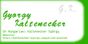 gyorgy kaltenecker business card